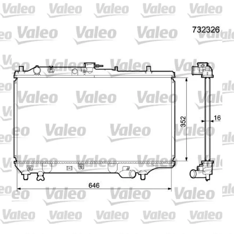 Mazda 323 1.6 Su Radyatörü – VALEO 732326