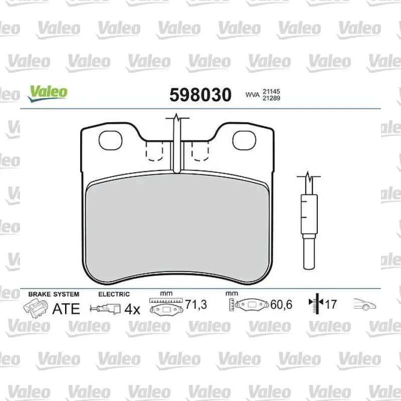 Fren Disk Balata Ön VALEO 598030 – Peugeot 106