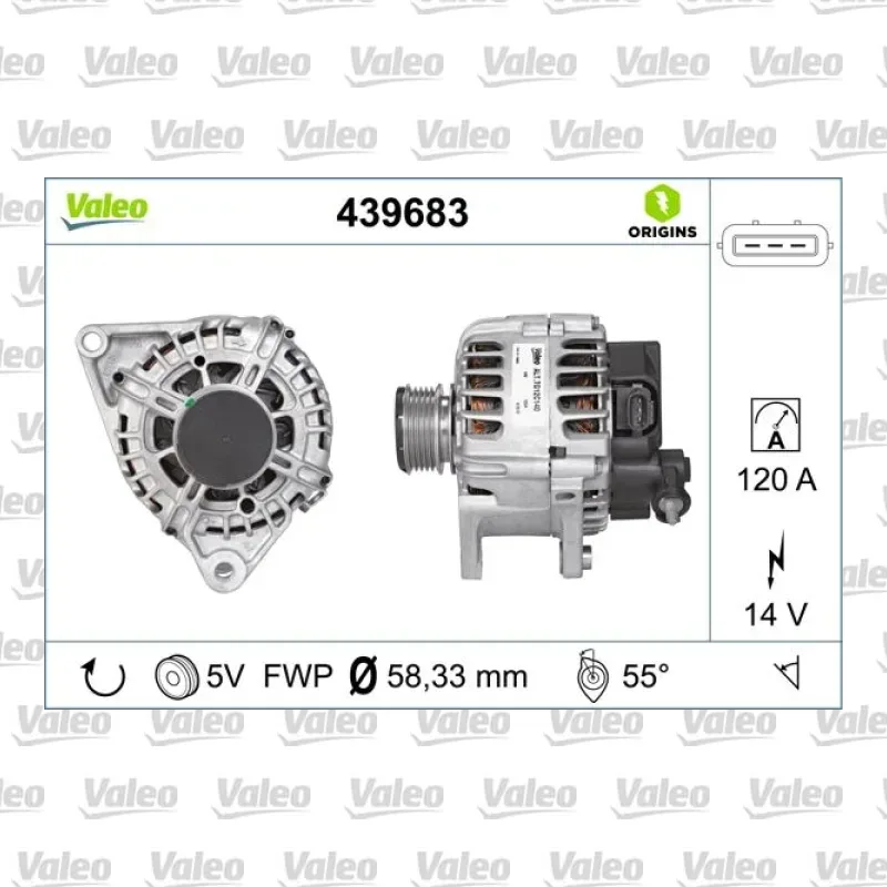 Alternatör VALEO 439683 – Hyundai / Kia