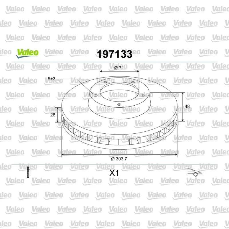 Fren Disk Ayna Ön Sağ ve Sol VALEO 197133 – Peugeot / Citroen