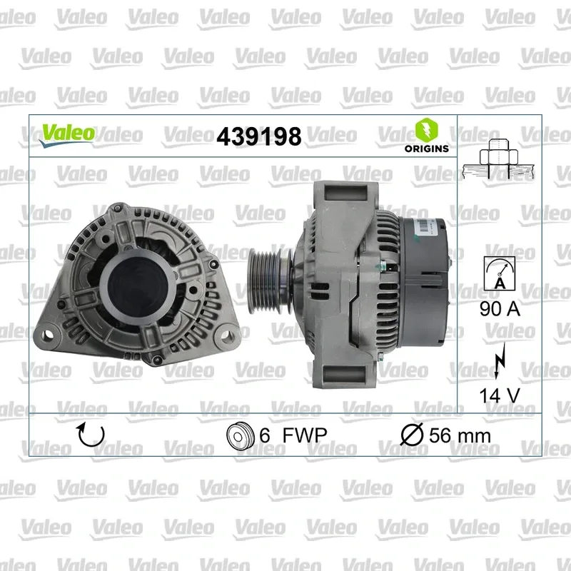 Alternatör VALEO 439198 – Mercedes-Benz C 200