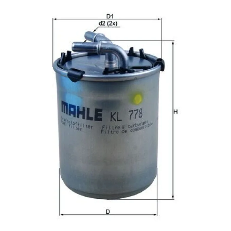Yakıt Filtresi MAHLE KL 778 – AUDI / SEAT / SKODA