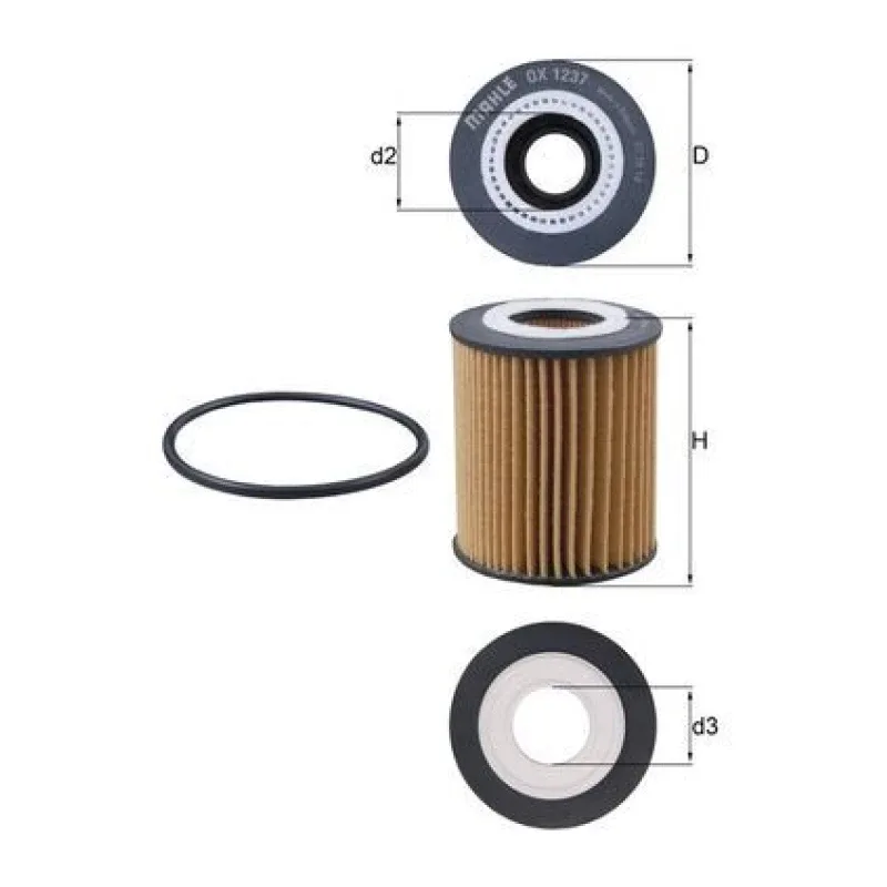 Yağ Filtresi MAHLE OX 1237D – DS / FORD / OPEL