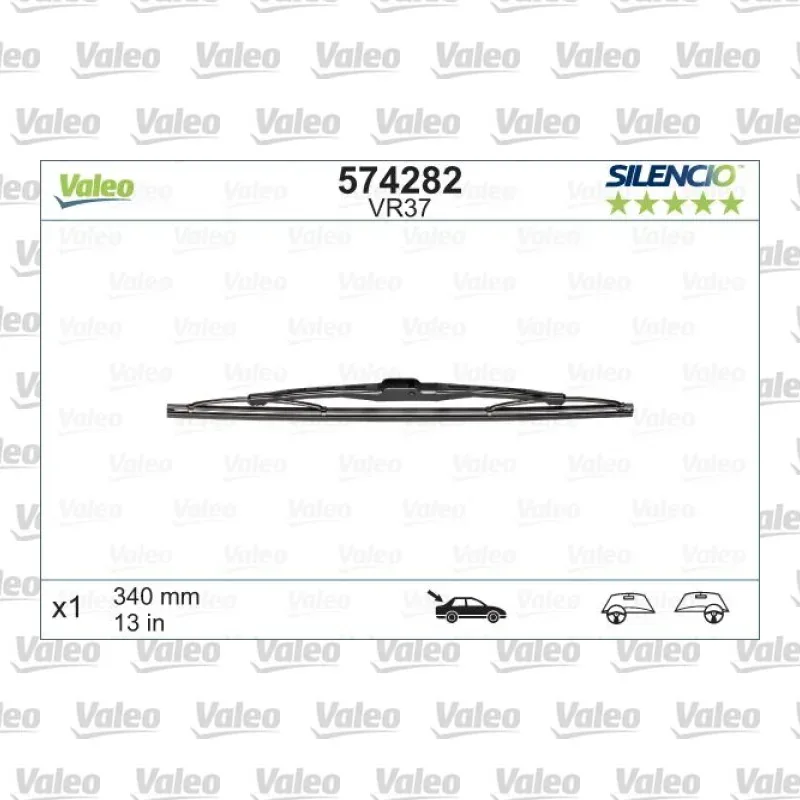 Silecek Süpürgesi Arka 340 mm - 13 inç VALEO 574282 – Audi / Seat
