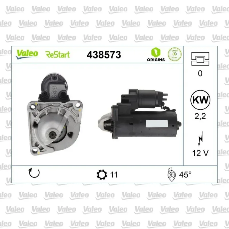 Marş Dinamosu VALEO 438573 – Opel Astra / Insignia