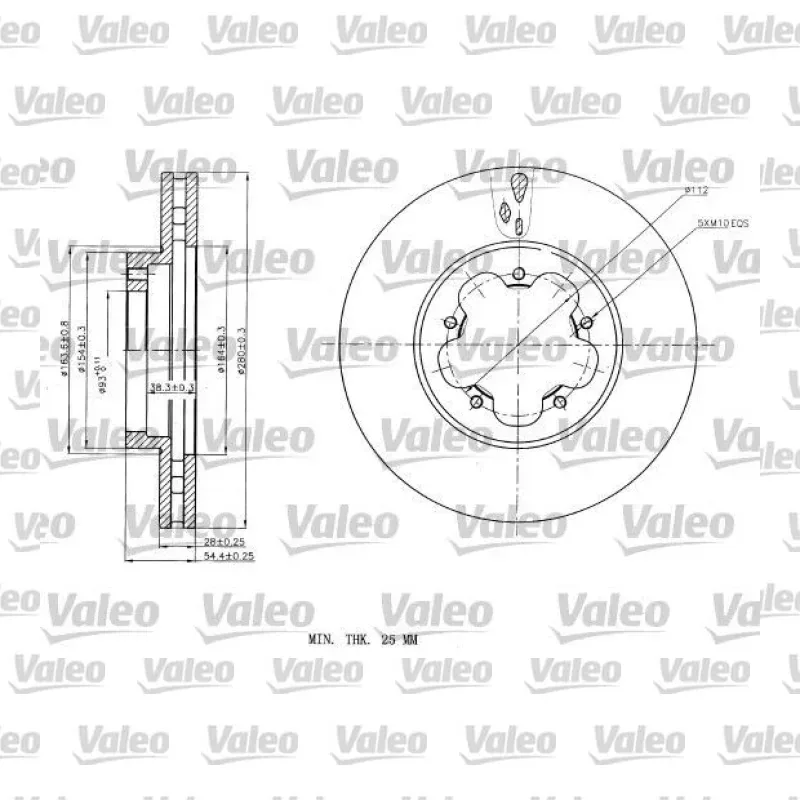 Ford Transit 2.2 Ön Fren Diski – VALEO 187150