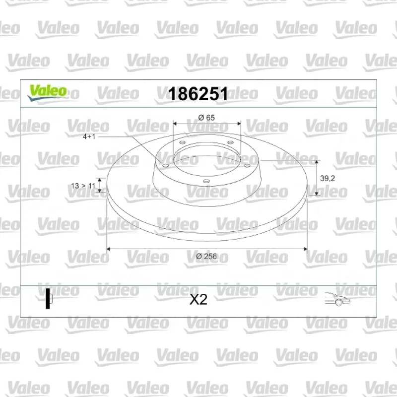 Fren Disk Ayna Ön Sağ ve Sol VALEO 186251 – Volkswagen / Seat