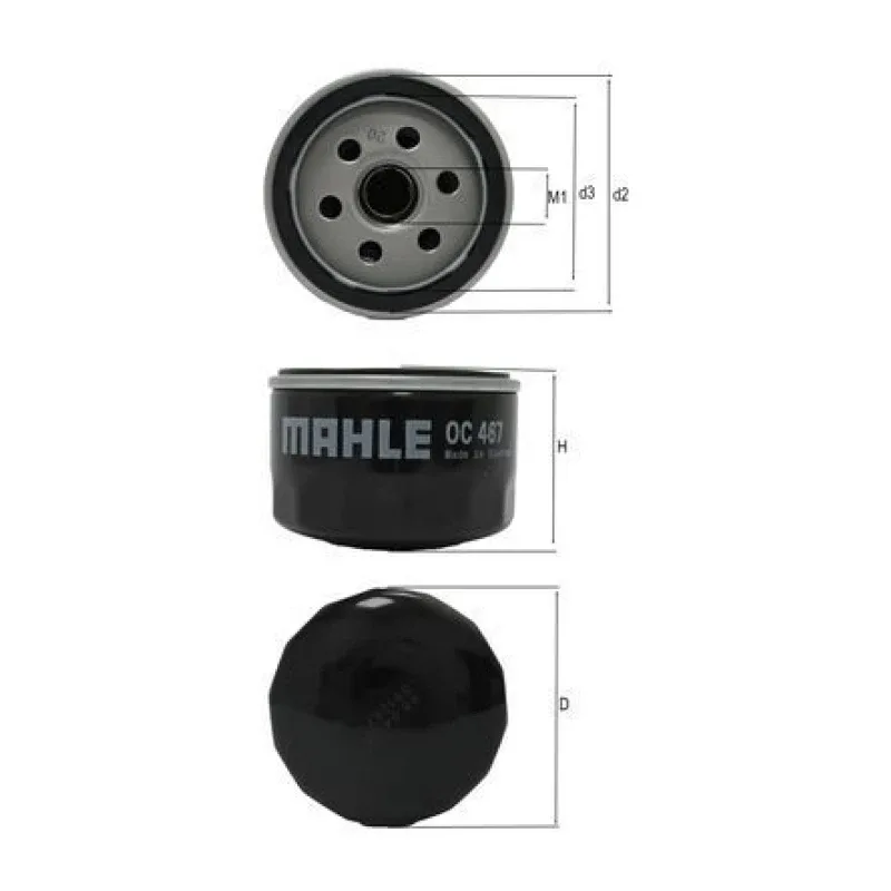 Yağ Filtresi MAHLE OC 467 – ALFA ROMEO / DACIA / MITSUBISHI