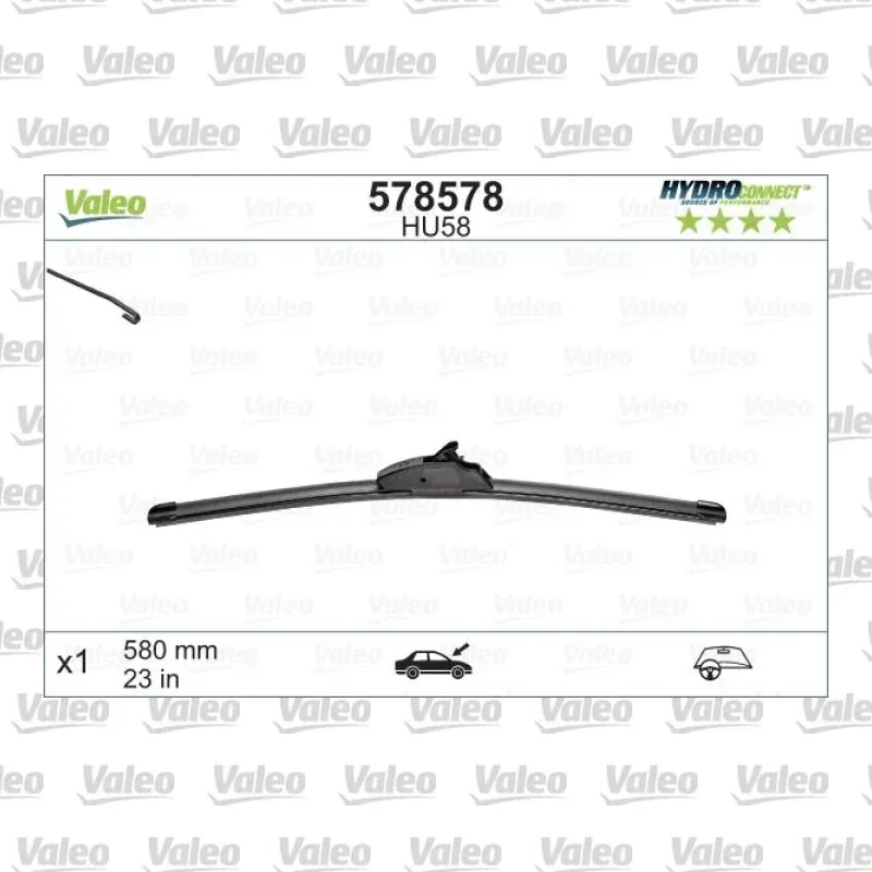 Silecek Süpürgesi Ön 580 mm - 23 inç VALEO 578578 – BMW 320i