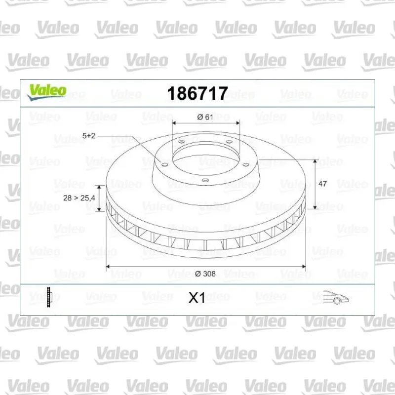 Fren Disk Ayna Ön Sağ ve Sol VALEO 186717 – Renault Laguna