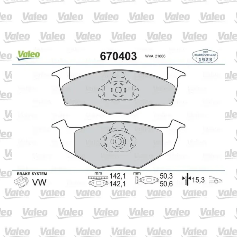 Fren Disk Balata Ön VALEO 670403
