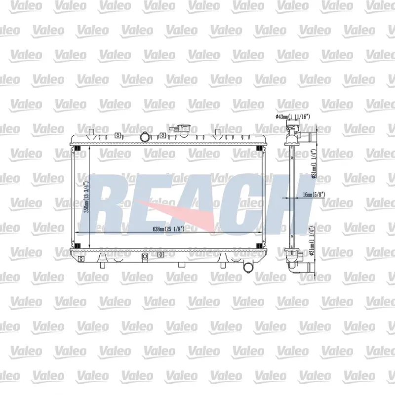 Su Radyatörü VALEO 733124 – Kia Rio 1.3 / 1.5 16V