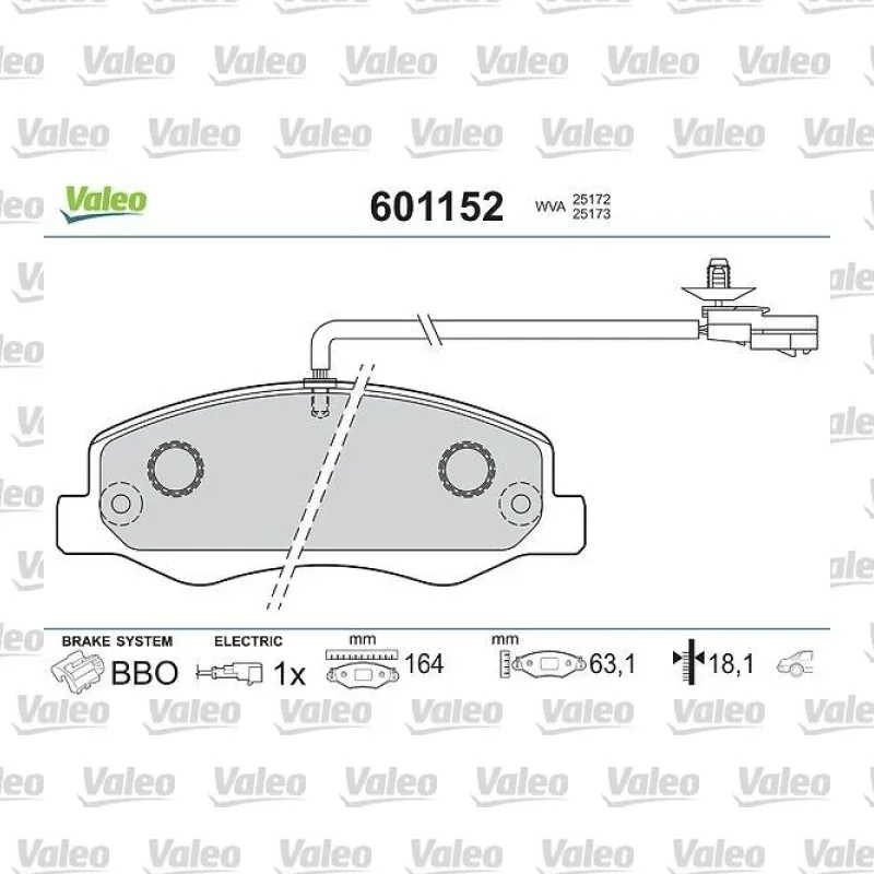Fren Disk Balata Arka VALEO 601152 – Renault / Ford