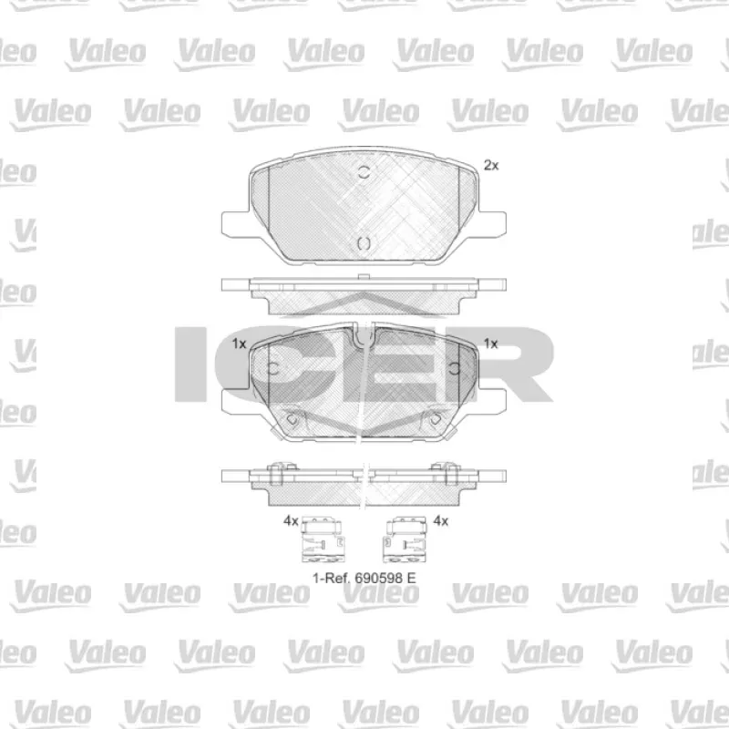 Fren Disk Balata Ön VALEO 672023 – Opel Insignia