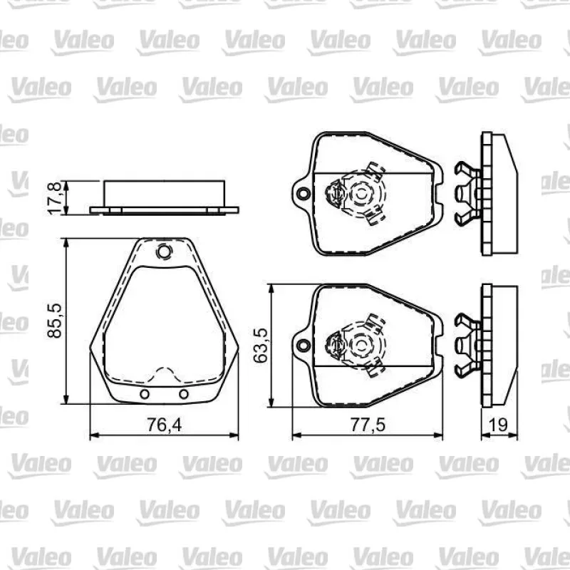 Audi A4 2.7 Ön Fren Balatası – VALEO 670944