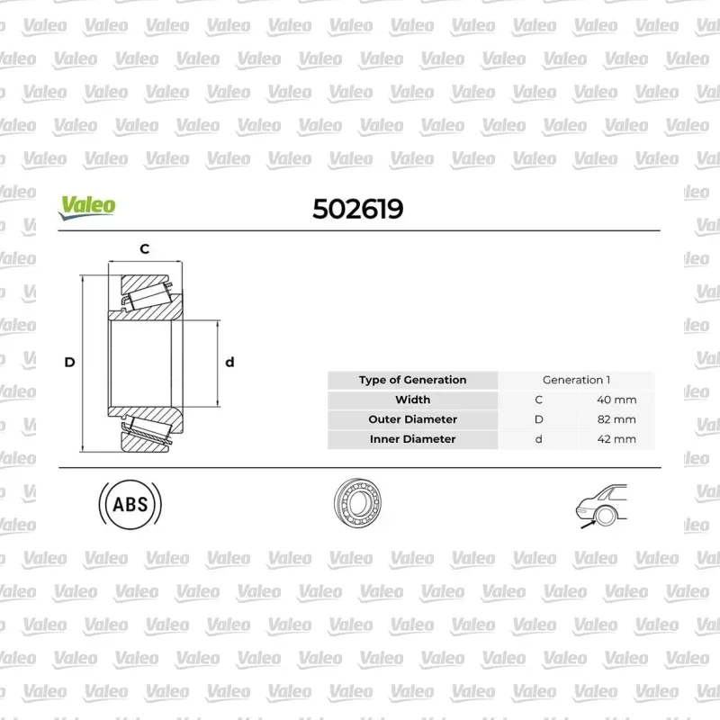 Teker Rulmanı Arka Sağ veya Sol VALEO 502619 – Toyota Hilux