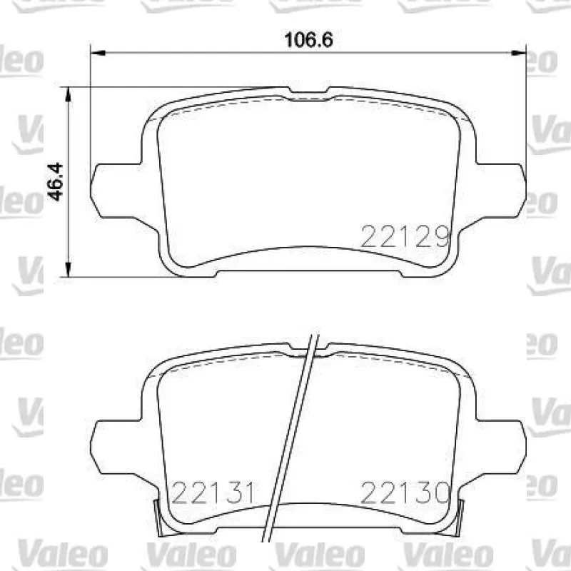 Fren Disk Balata Arka VALEO 670169 – Opel Astra
