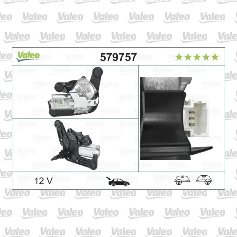 Silecek Mekanizma Motoru Arka VALEO 579757 – Citroen C3