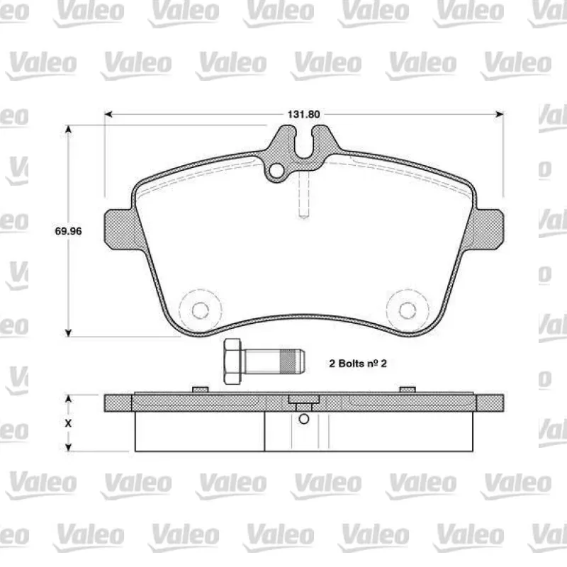Fren Disk Balata Ön VALEO 670795 – Mercedes-Benz A 200 / B 180