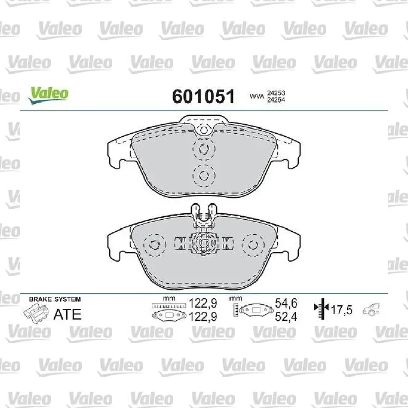 Fren Disk Balata Arka VALEO 601051 – Mercedes-Benz C 200