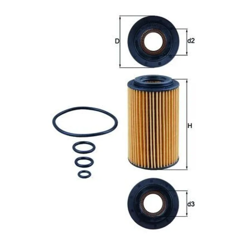 Yağ Filtresi MAHLE OX 153/7D – MERCEDES-BENZ ML / S