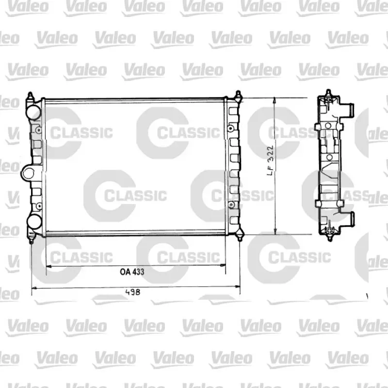 Su Radyatörü VALEO 316703 – Volkswagen / Seat