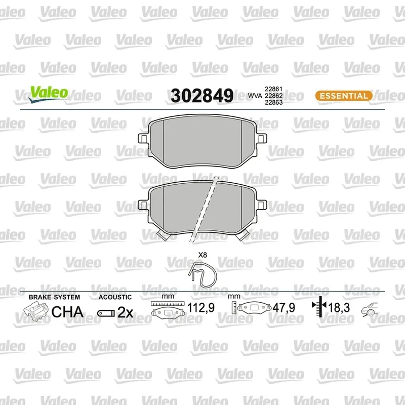 Nissan Navara 2.3 dCi Arka Fren Balatası – VALEO 671181
