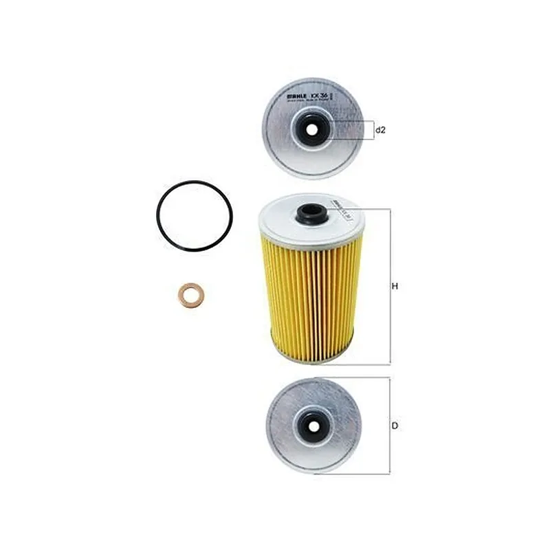 Yakıt Filtresi MAHLE KX 36D – MAN TGA / TGS / TGX
