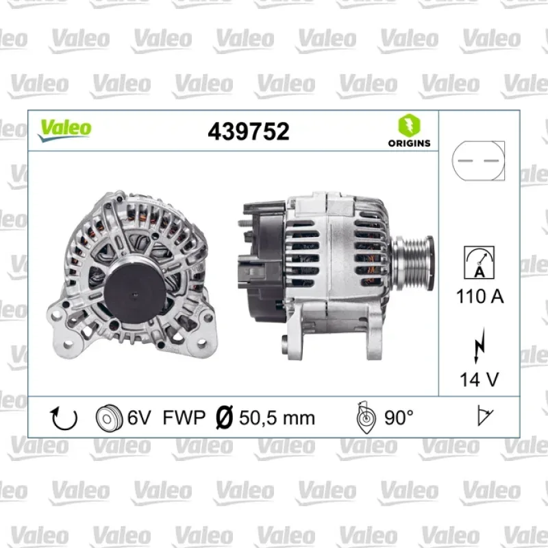 Alternatör VALEO 439752 – Volkswagen Transporter