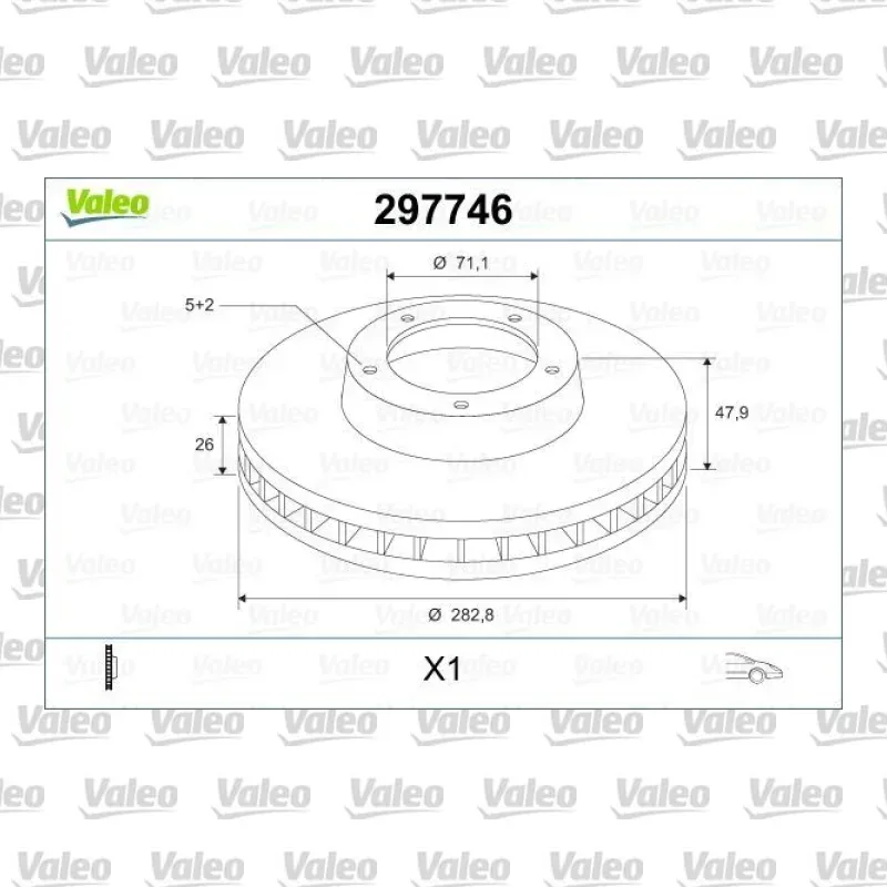 Fren Disk Ayna Ön Sağ ve Sol VALEO 297746 – Peugeot 508 / 407