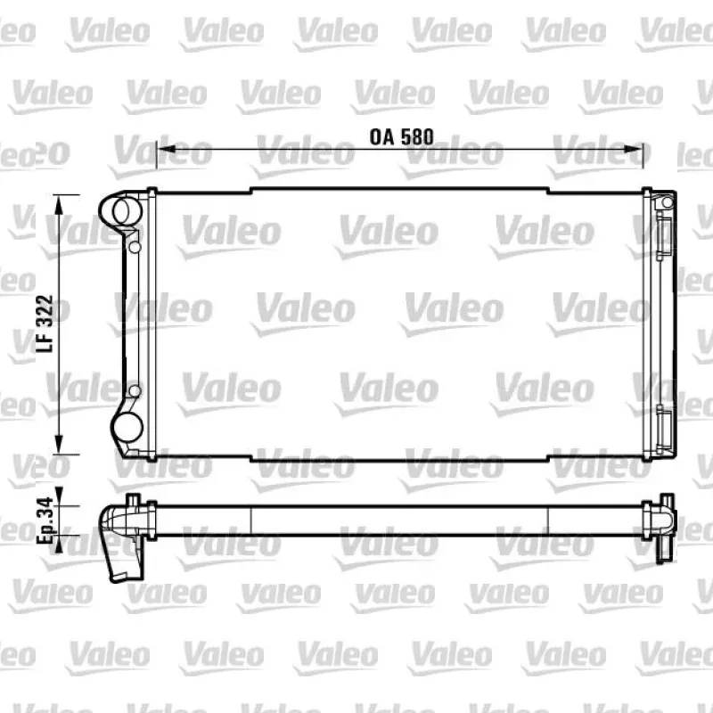 Su Radyatörü VALEO 732913 – Fiat Punto