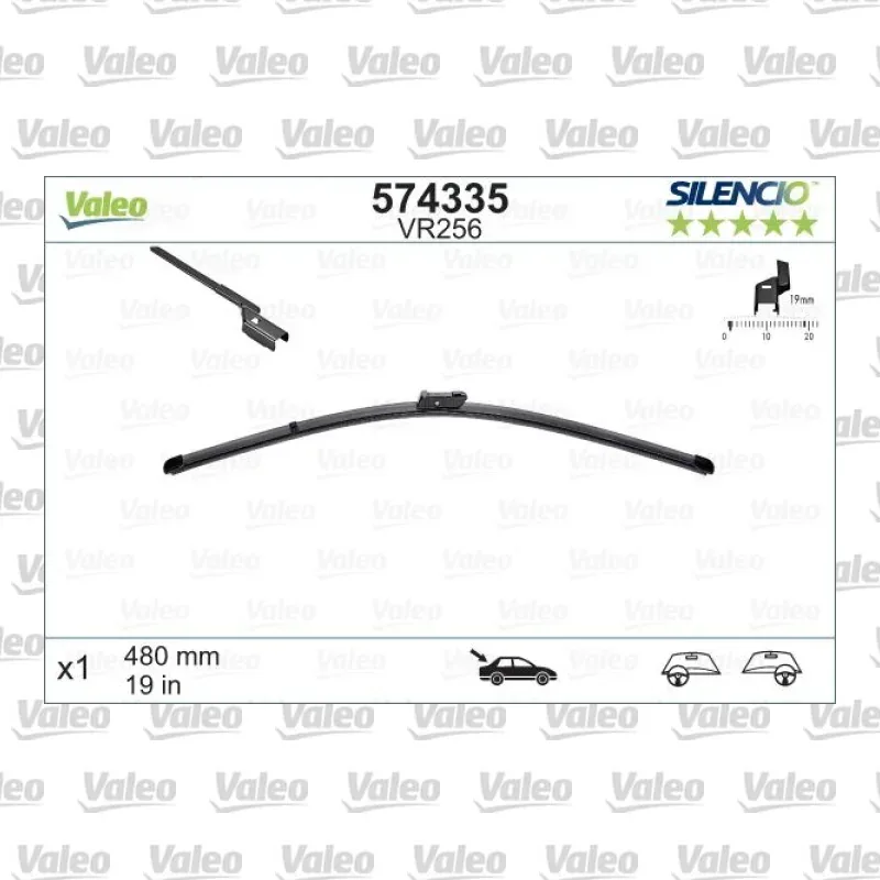 Silecek Süpürgesi Arka 480 mm - 19 inç VALEO 574335 – Ford Mondeo