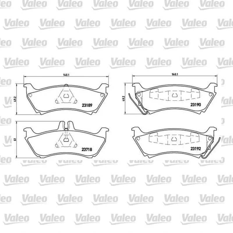 Fren Disk Balata Arka VALEO 670813 – Mercedes-Benz ML 350 / ML 320