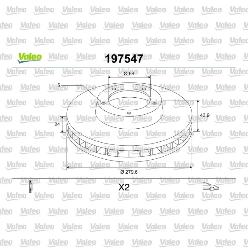Fren Disk Ayna Ön Sağ ve Sol VALEO 197547 – Nissan Juke