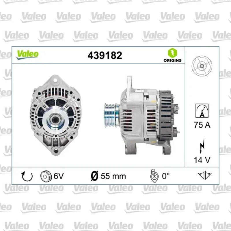 Alternatör VALEO 439182 – Renault Master 2.5 D / 2.8 DTI