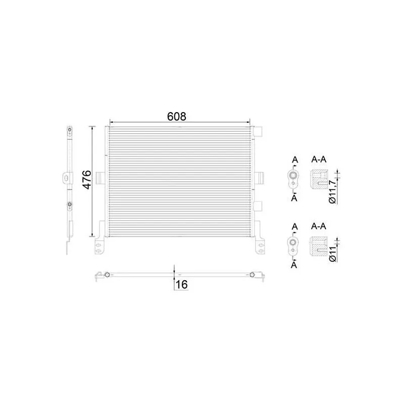 Klima Kondenseri MAHLE AC 673 000S – Renault Trucks MAGNUM / T