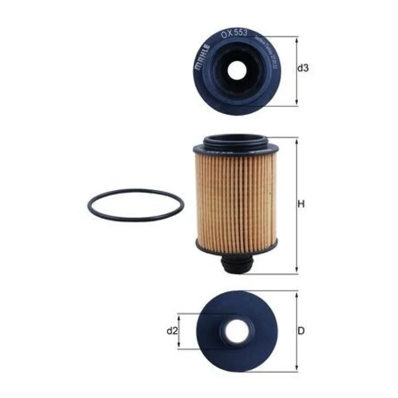 Yağ Filtresi MAHLE OX 553D – ALFA ROMEO / FIAT / OPEL