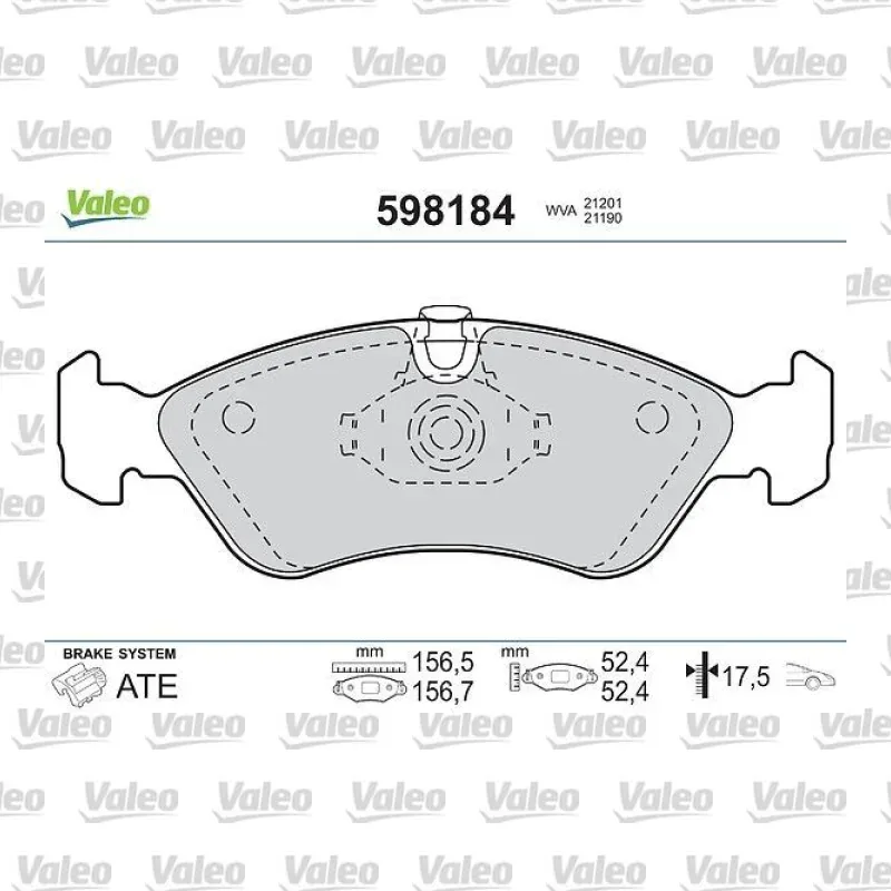 Fren Disk Balata Ön VALEO 598184 – Opel / Chevrolet