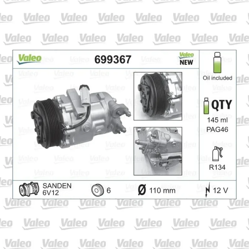 Klima Kompresörü VALEO 699367 – Opel Corsa / Combo