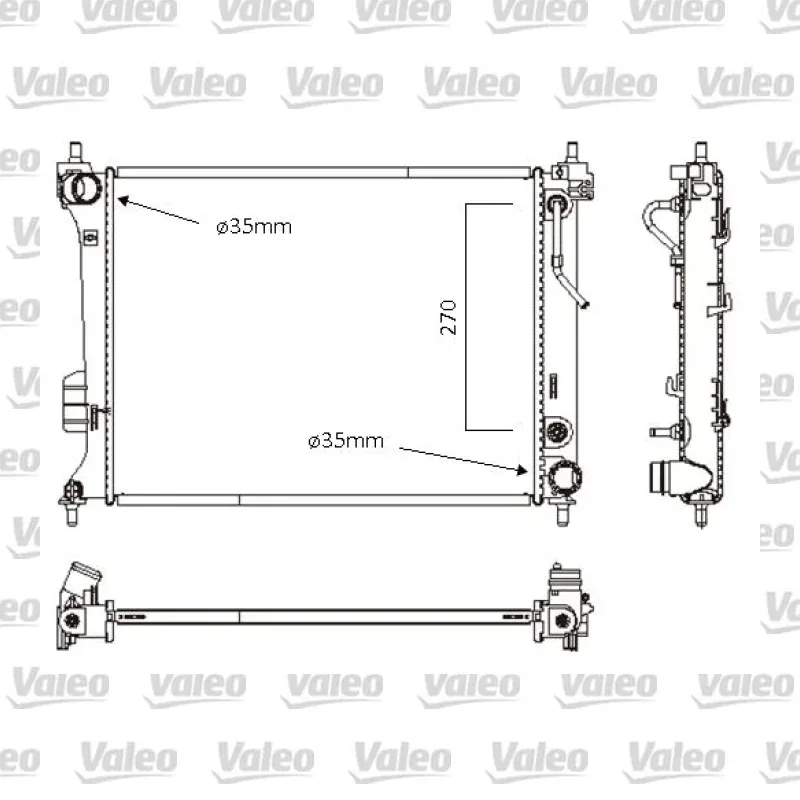 Su Radyatörü VALEO 701254 – Hyundai i20