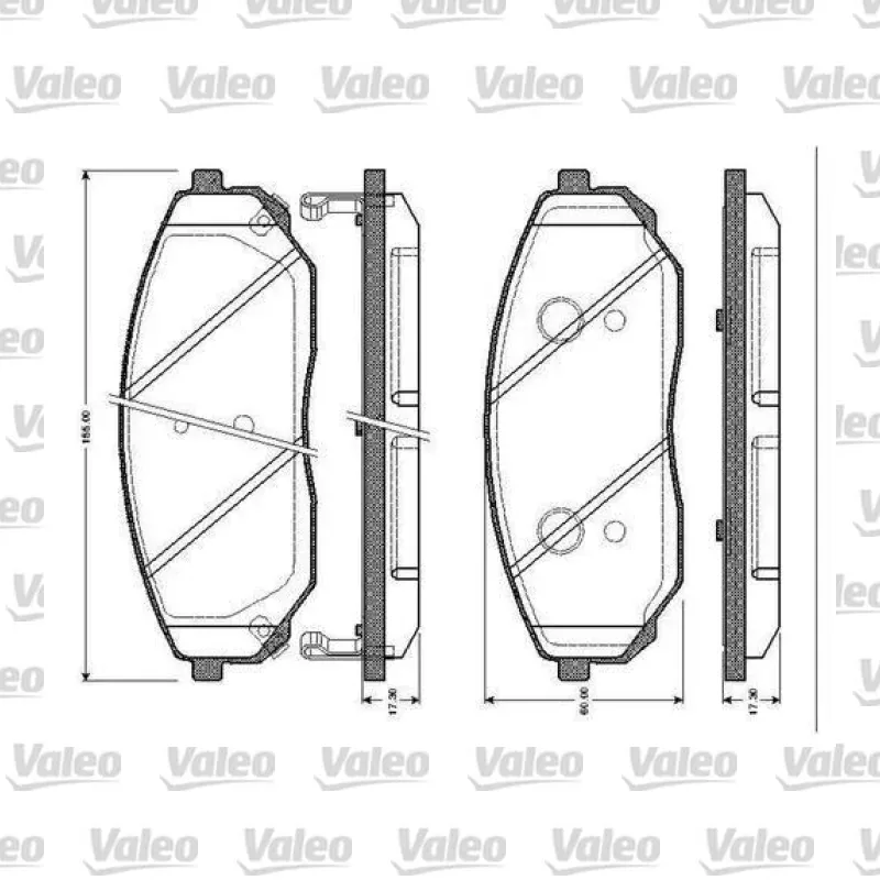 Fren Disk Balata Ön VALEO 670654 – Kia Sorento