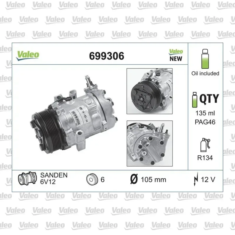 Klima Kompresörü VALEO 699306 – Opel Astra