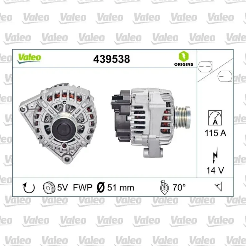 Mitsubishi Colt 1.5 DI Alternatör – VALEO 439538