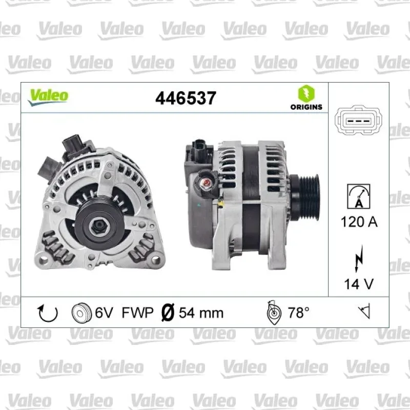 Alternatör VALEO 446537