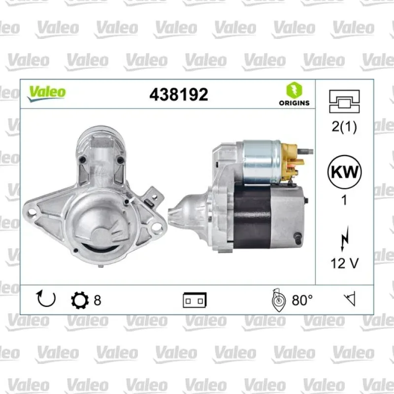 Citroën C1 1.0 Marş Dinamosu – VALEO 438192