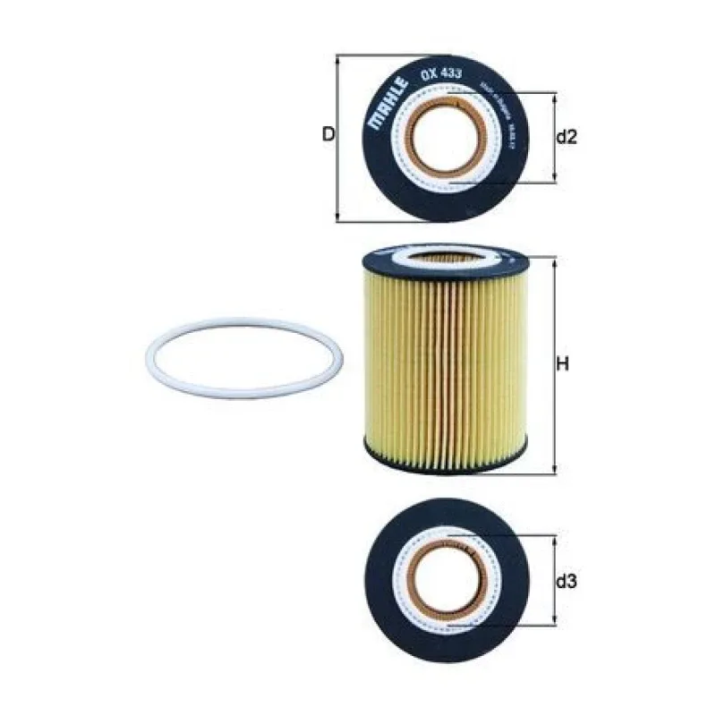 Yağ Filtresi MAHLE OX 433D – VOLVO S60 / V60 / V70