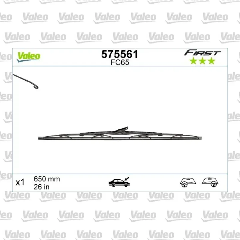 Silecek Süpürgesi Ön 650 mm - 26 inç VALEO 575561