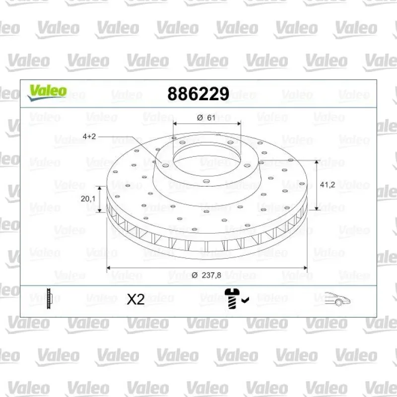 Fren Disk Ayna Ön Sağ ve Sol VALEO 886229 – Renault Clio