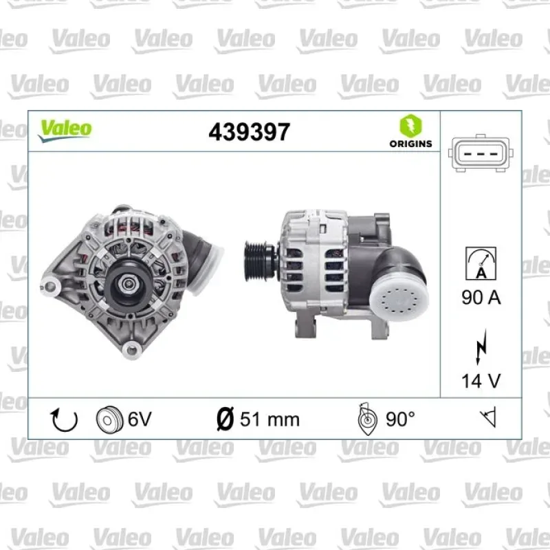Alternatör VALEO 439397 – BMW 320i