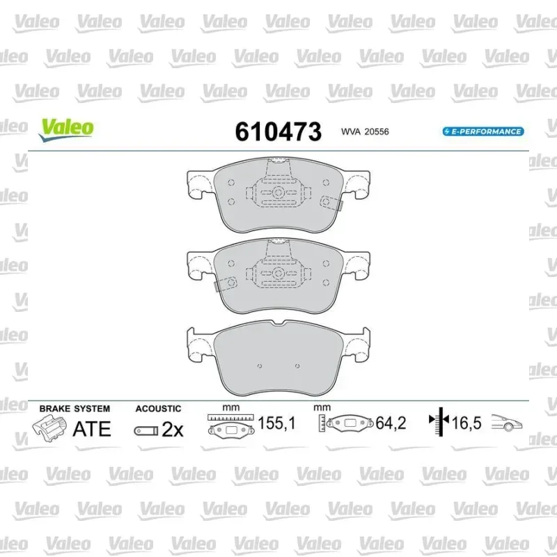 Fren Disk Balata Ön VALEO 610473 – Ford Focus / Kuga